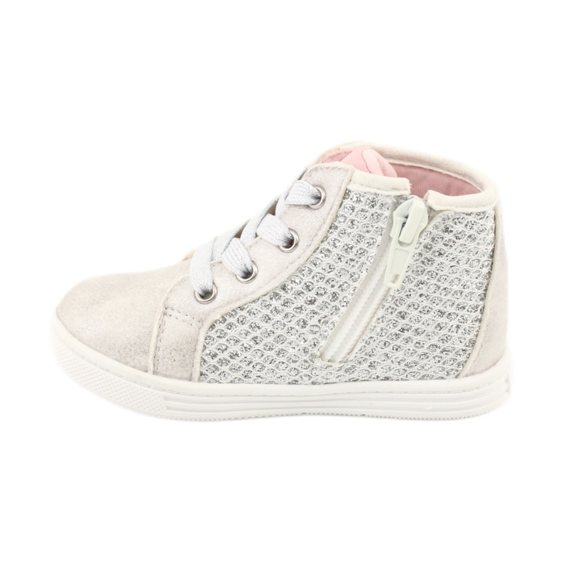 Stivali sportivi da bambina American Club GC17 bianco grigio 2