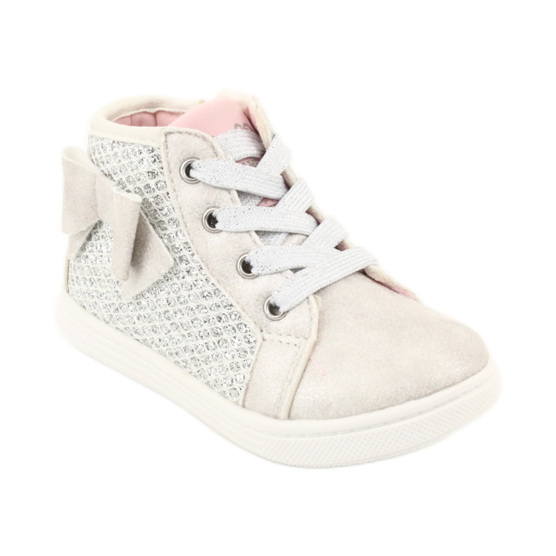 Stivali sportivi da bambina American Club GC17 bianco grigio 1
