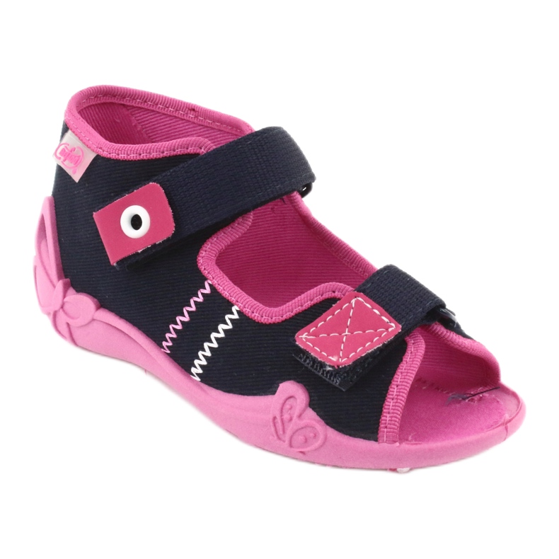 Ciabatte bambina rape Befado 242p056 blu navy rosa 1