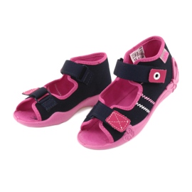 Ciabatte bambina rape Befado 242p056 blu navy rosa 3