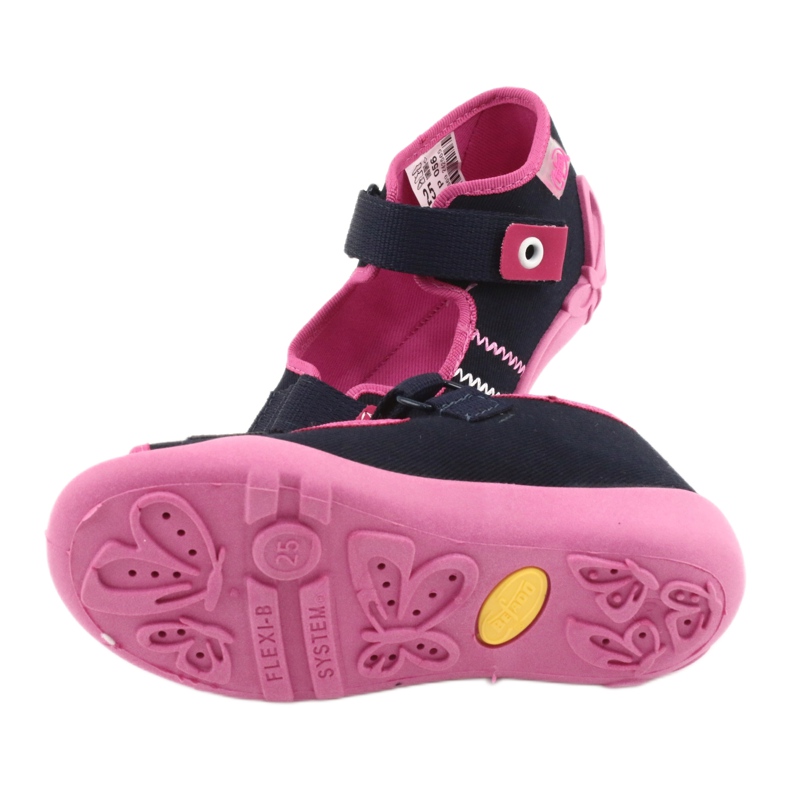 Ciabatte bambina rape Befado 242p056 blu navy rosa 5