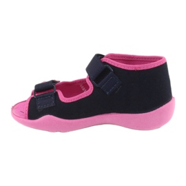 Ciabatte bambina rape Befado 242p056 blu navy rosa 2