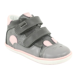 Stivali velcro coniglio Bartek 11702 rosa grigio 1