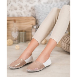 Slip on VINCEZA in pelle bianco giallo 1