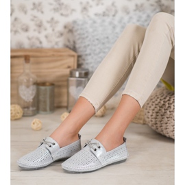 VINCEZA sneakers in pelle grigio 1