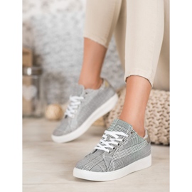 Evento Scarpe sportive a scacchi grigio 1