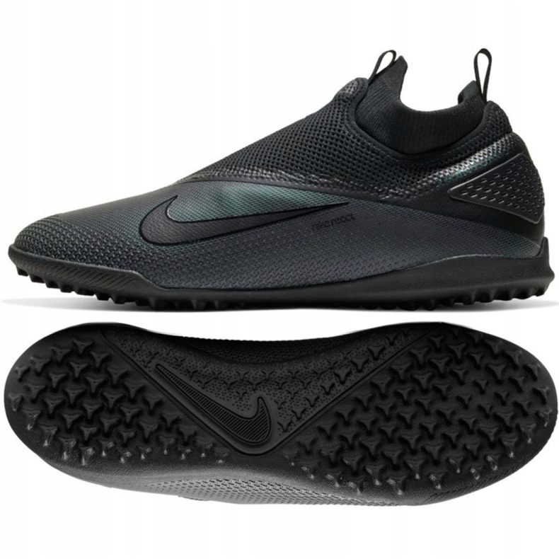 Scarpa da calcio Nike React Phantom Vsn 2 Pro Df Tf M CD4174-010 nero nero 2