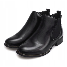 Stivaletti Laccati Con Elastico QQ48A Nero 1