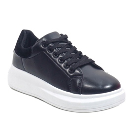 Sneakers nere con suola spessa 7935-SP nero 1