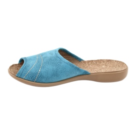Ciabatte da donna Befado in sughero 254D010 blu 2