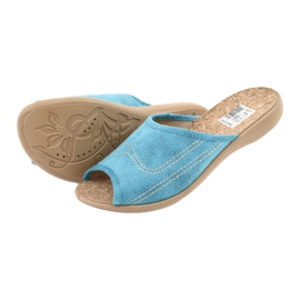 Ciabatte da donna Befado in sughero 254D010 blu 4