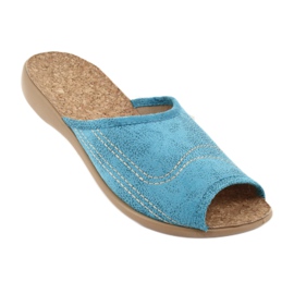 Ciabatte da donna Befado in sughero 254D010 blu 1