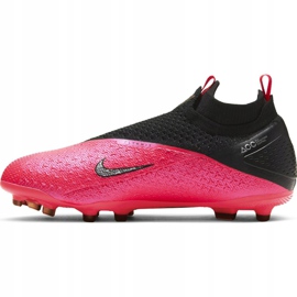 Nike Phantom Vsn 2 Elite Df FG / MG Jr CD4062-606 scarpe da calcio rosso-rosa, nero rosa 2