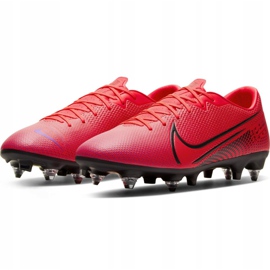 Nike Mercurial Vapor 13 Academy SG-Pro Ac M BQ9142-606 scarpe da calcio rosso rosso 3