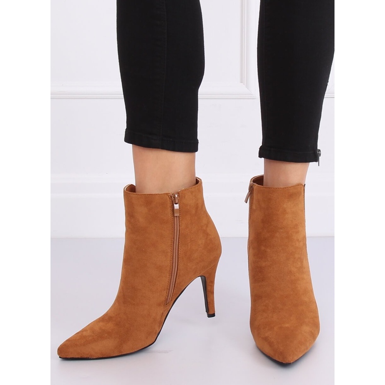 Stivaletti Chelsea su un tacco a spillo cammello TX-1852 Camel marrone 2