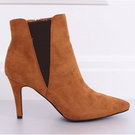 Stivaletti Chelsea su un tacco a spillo cammello TX-1852 Camel marrone 1