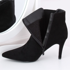 Stivaletti Chelsea neri in camoscio nero TX-1852 Nero 2