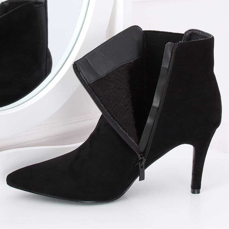 Stivaletti Chelsea neri in camoscio nero TX-1852 Nero 2