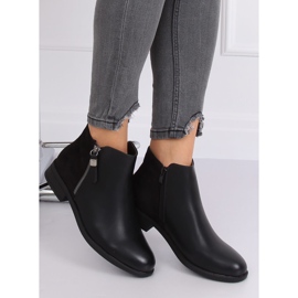 Stivaletti Chelsea neri da donna B0-350 Black nero 2