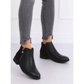 Stivaletti Chelsea neri da donna B0-350 Black nero 1