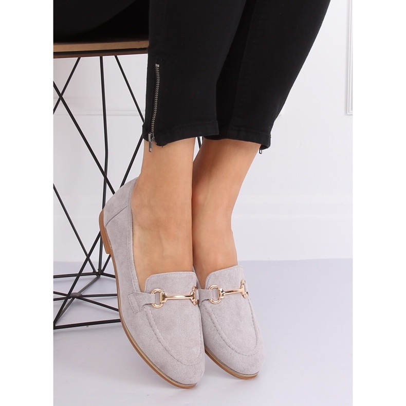Grigio Mocassini grigi da donna T355P Grigio 2