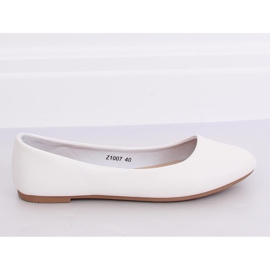 Ballerine bianche lisce lisce Z1007 White bianca 2