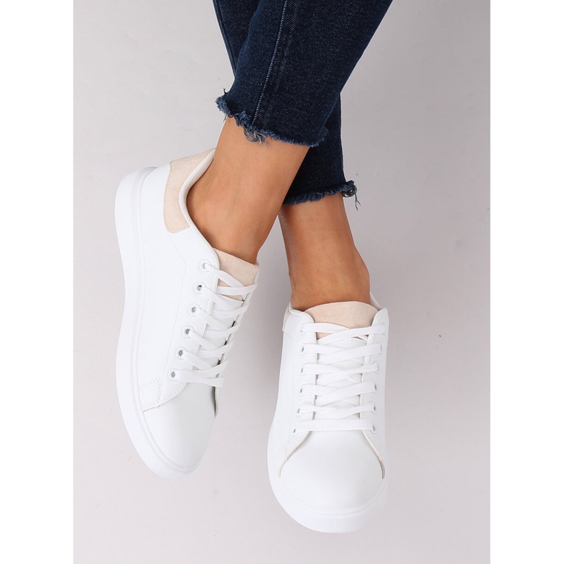 Sneakers da donna bianche LA85P Beige bianco 2