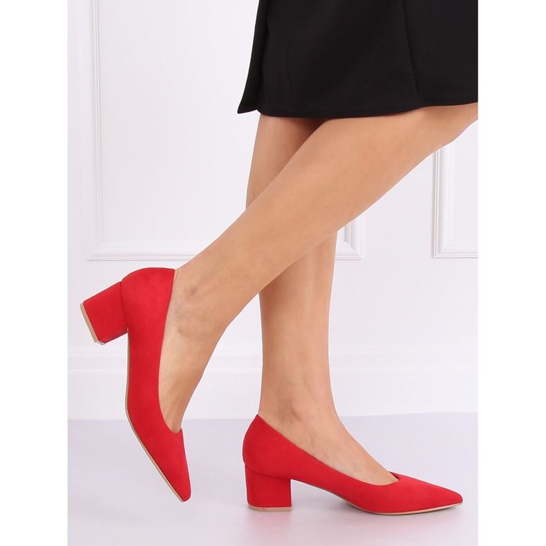 Décolleté tacco basso rosso A-3370 Rosso 2