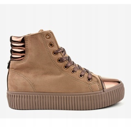 Sneakers beige sulla piattaforma femminile TL-53 2