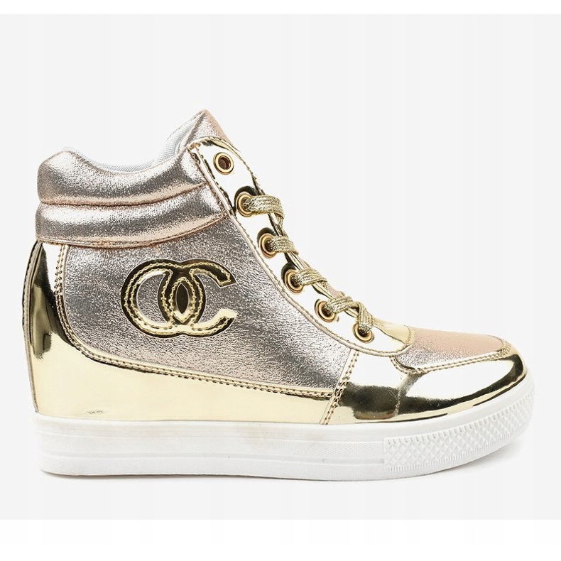 Sneakers dorate alla moda L643-2 d'oro 2