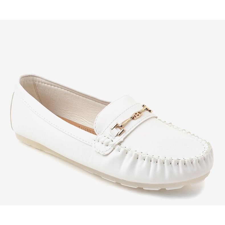 Mocassino ballerina in ecopelle bianca FM3102A 1
