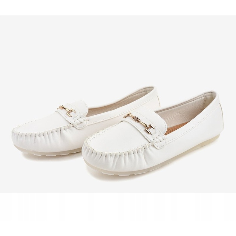 Mocassino ballerina in ecopelle bianca FM3102A 2