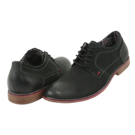 Scarpe stringate da uomo American Club CY01 nere nero 4