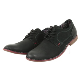 Scarpe stringate da uomo American Club CY01 nere nero 3