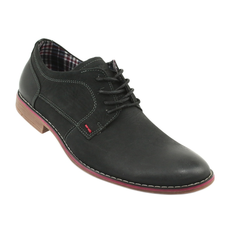 Scarpe stringate da uomo American Club CY01 nere nero 1