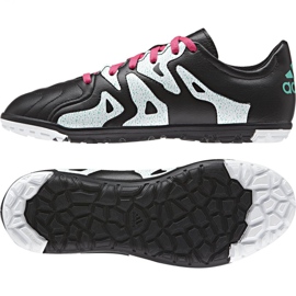 Scarpe da calcio Adidas X 15.3 Tf Leather Jr AF4788 nero nero 1