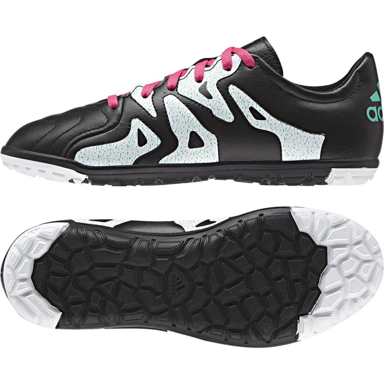 Scarpe da calcio Adidas X 15.3 Tf Leather Jr AF4788 nero nero 1
