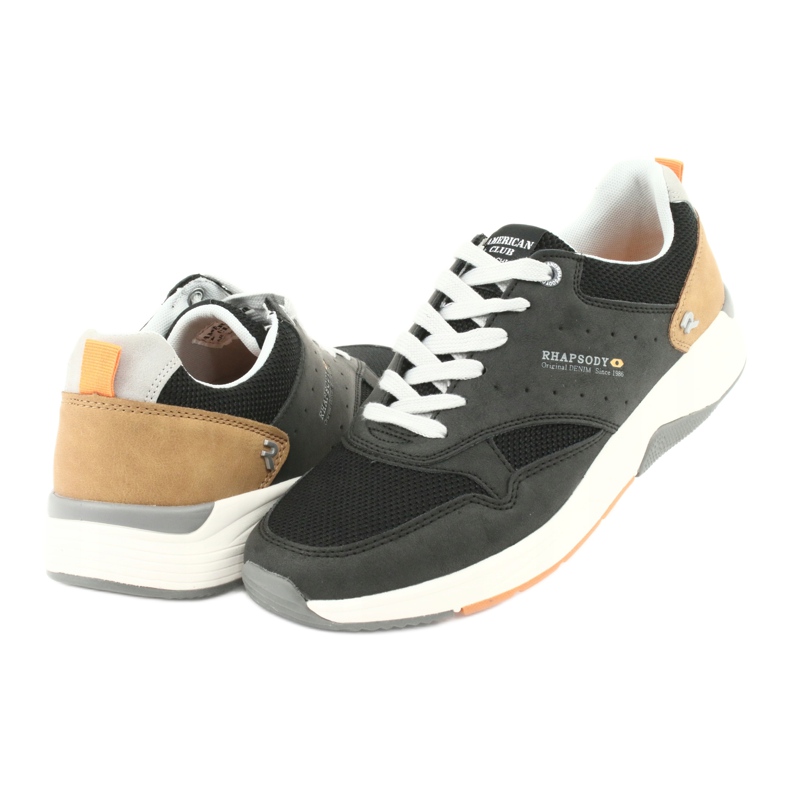 Scarpe sportive da uomo American Club RH19 nere nero 4