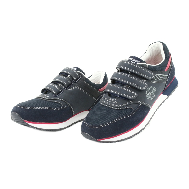 American Club Scarpe RH21 blu navy americano rosso 3