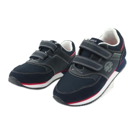American Club Scarpe sportive americane, blu navy RH20 rosso 3