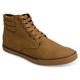 Eleganti sneakers alte Y034 Camel marrone 1