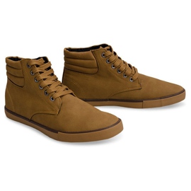 Eleganti sneakers alte Y034 Camel marrone 2