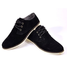 Eleganti scarpe scamosciate 611 nere nero 1
