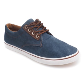 Sneakers casual da uomo 61027 Blu marino blu navy 1