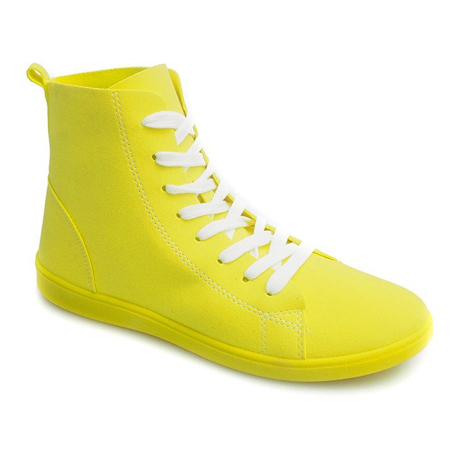 Sneakers alte in materiale 351 giallo 1