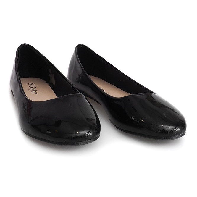 Ballerine laccate ZP-47A Nero 1