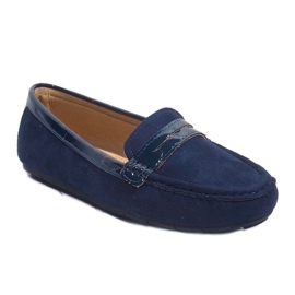 Mocassini blu navy con fibbia FM2958-3 1