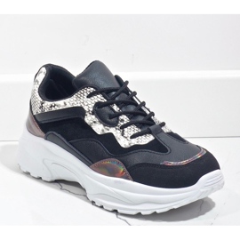 Scarpe sportive nere YL-18 nero multicolore 1