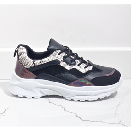 Scarpe sportive nere YL-18 nero multicolore 2