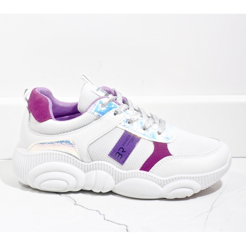 Scarpe sportive da donna alla moda bianche SJ1929-2 bianca multicolore 2